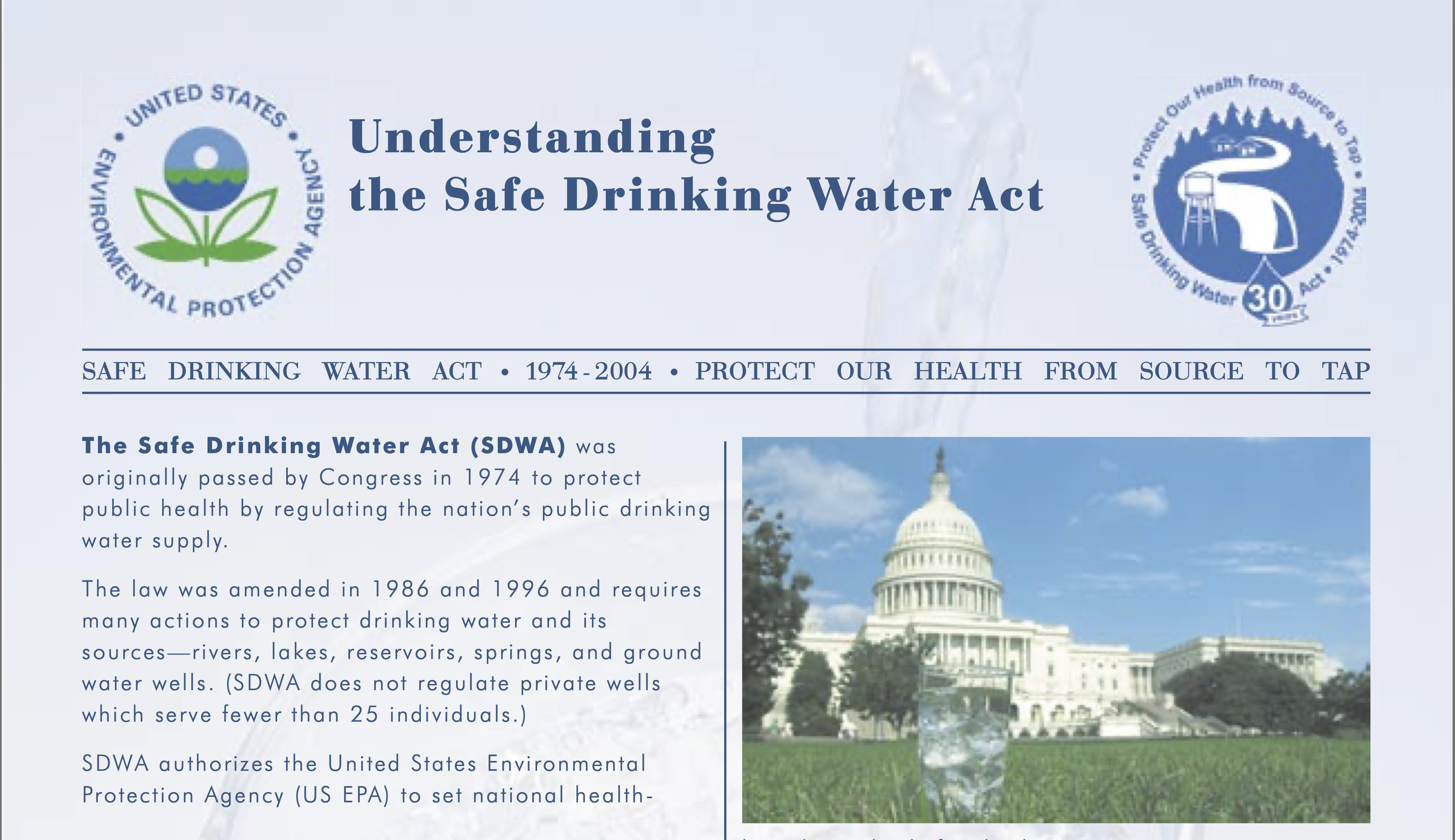 The Not So Safe Drinking Water Act - Save The Aurora Reservoir